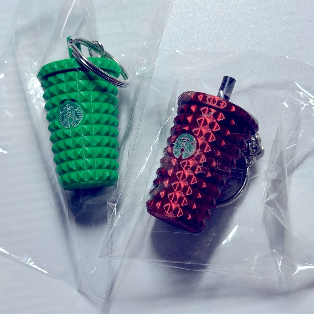 Tiny Starbucks keychains